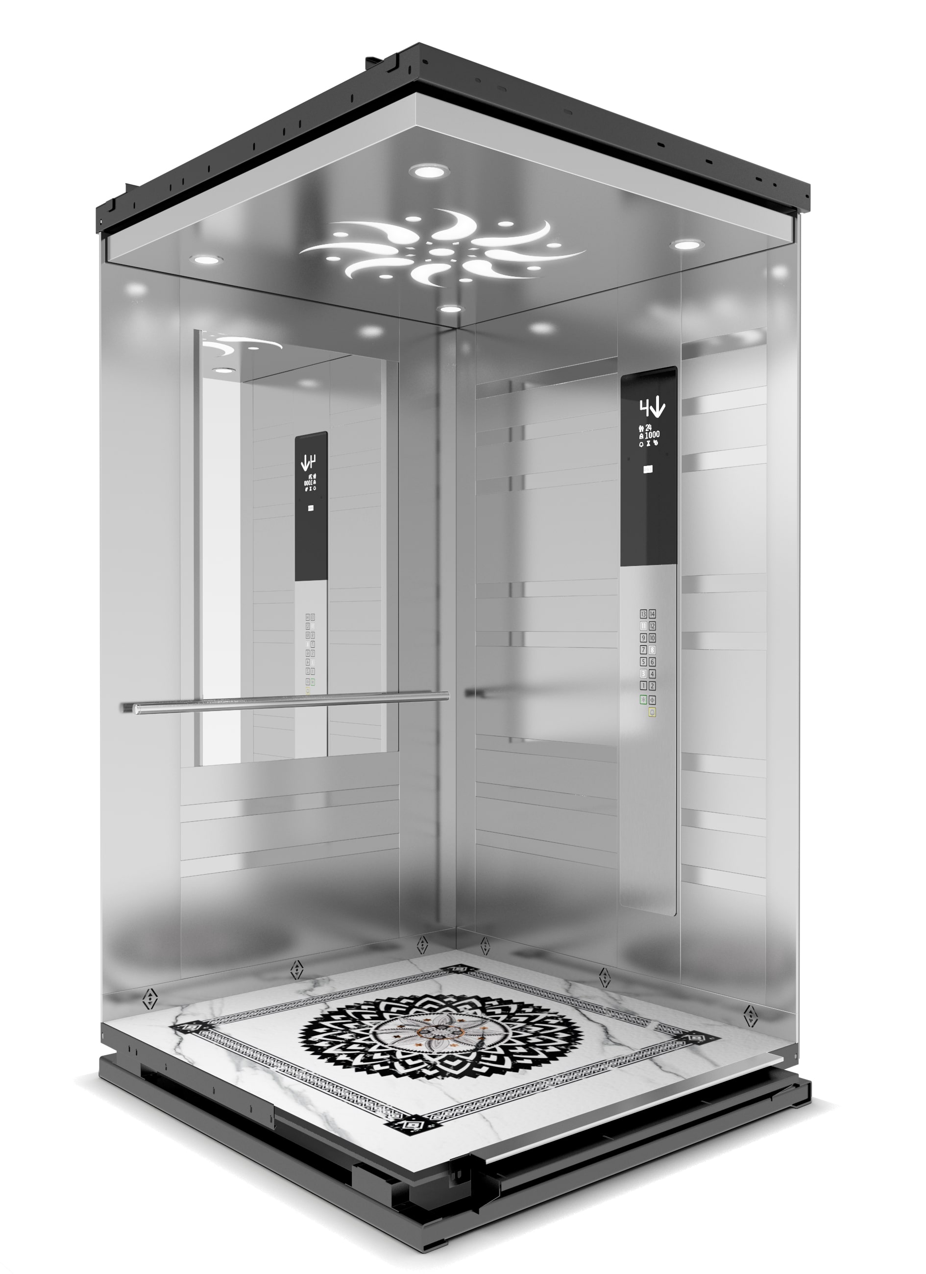 Asansör Kabini D1202 Paslanmaz Modeli
