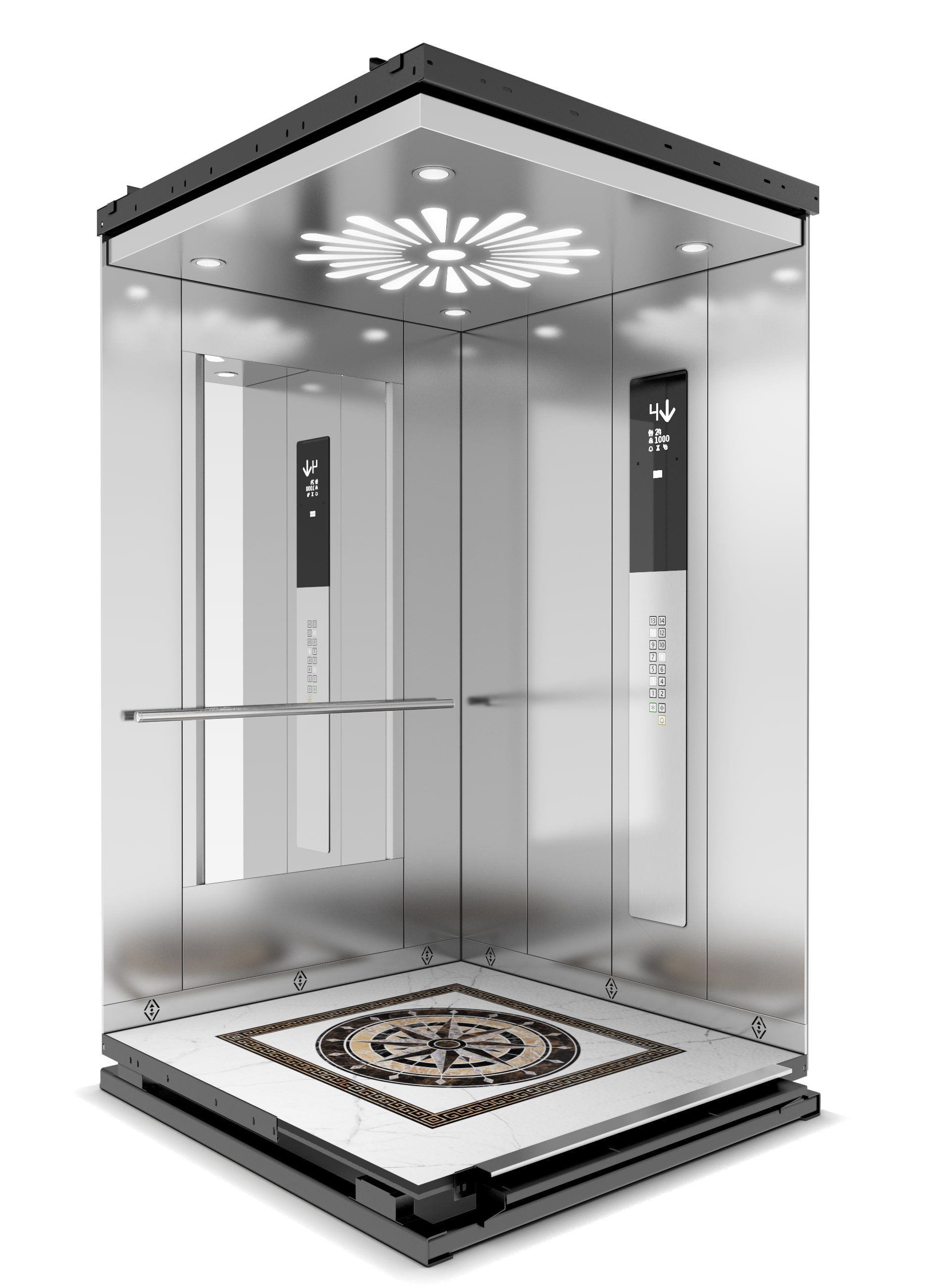  Asansör Kabin D1206 Paslanmaz