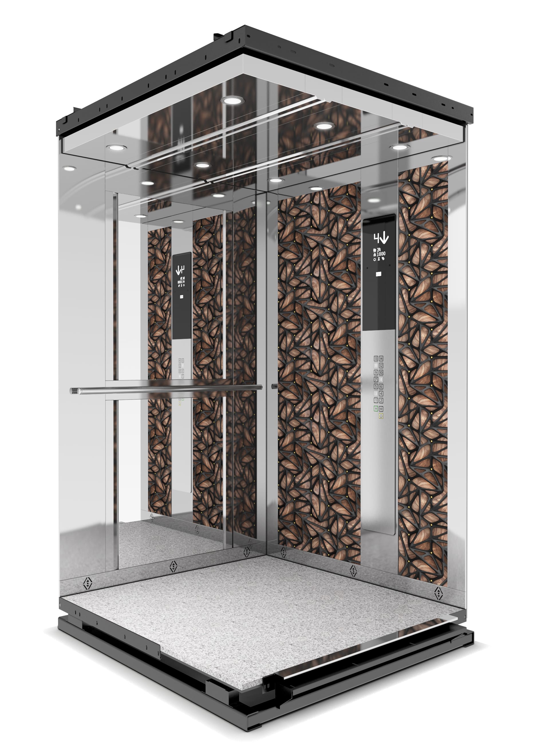 Asansör Kabini D1402 Cam Modeli