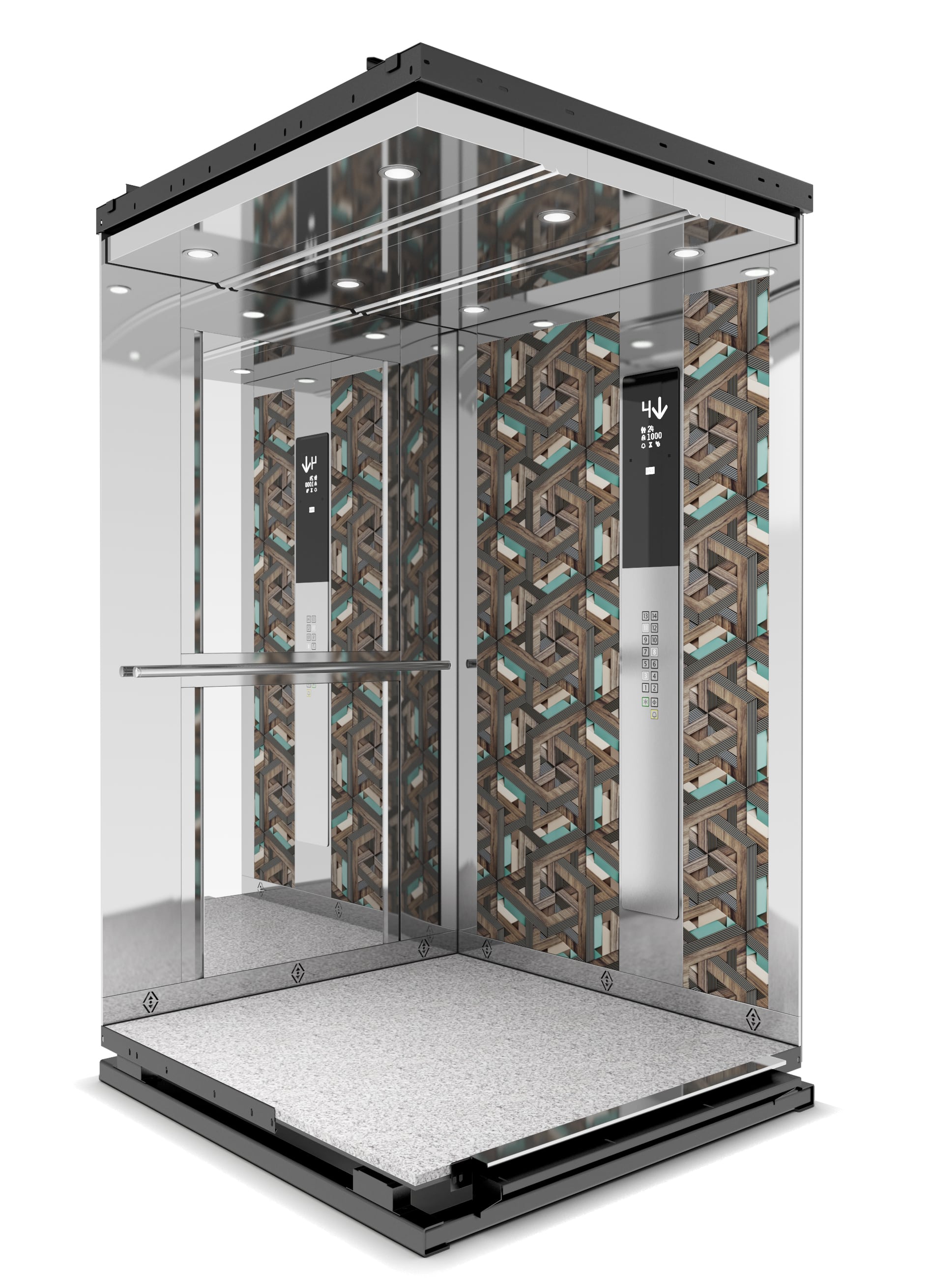 Asansör Kabini D1404 Cam Modeli