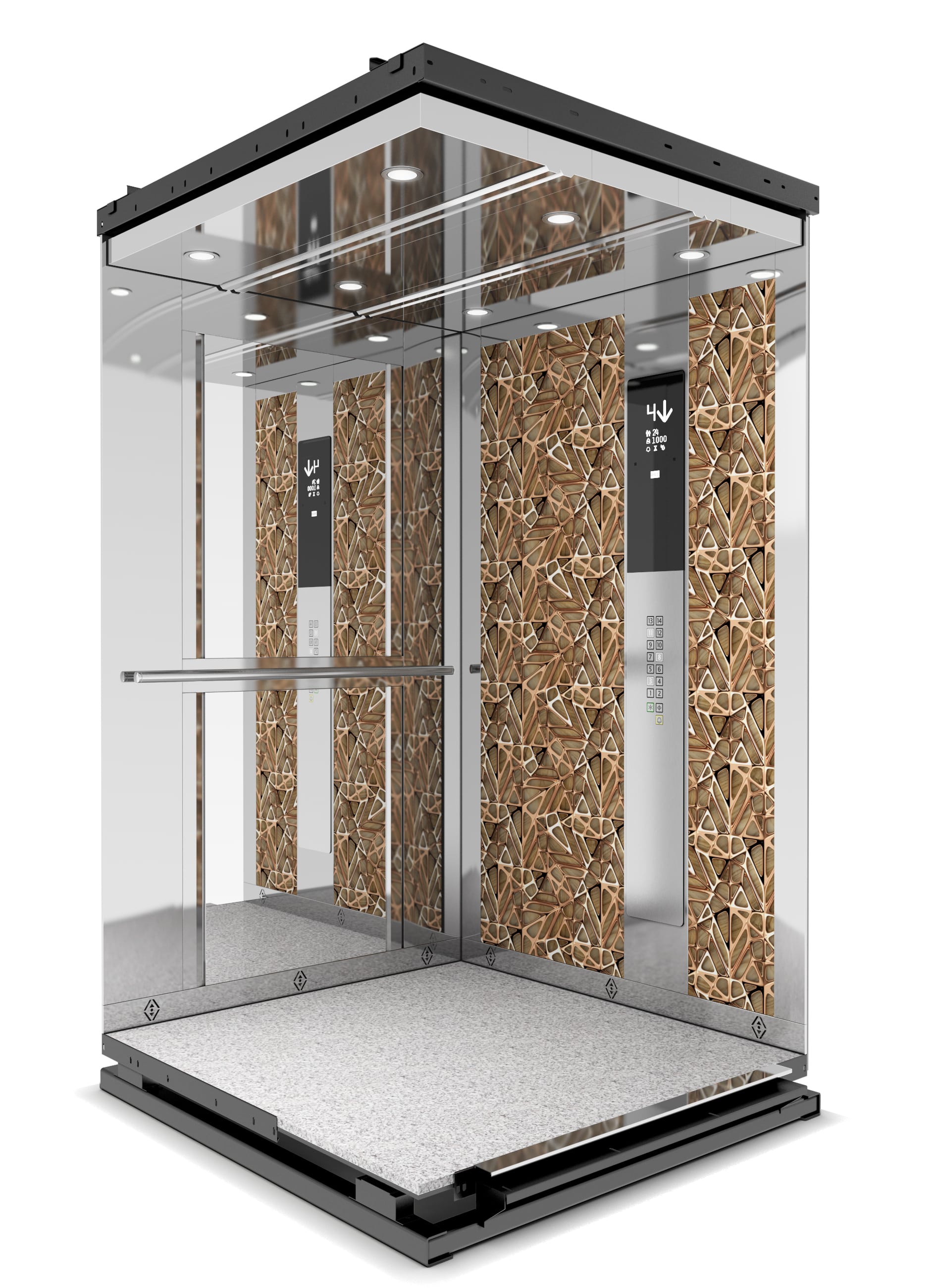 Asansör Kabin D1406 Cam Modeli