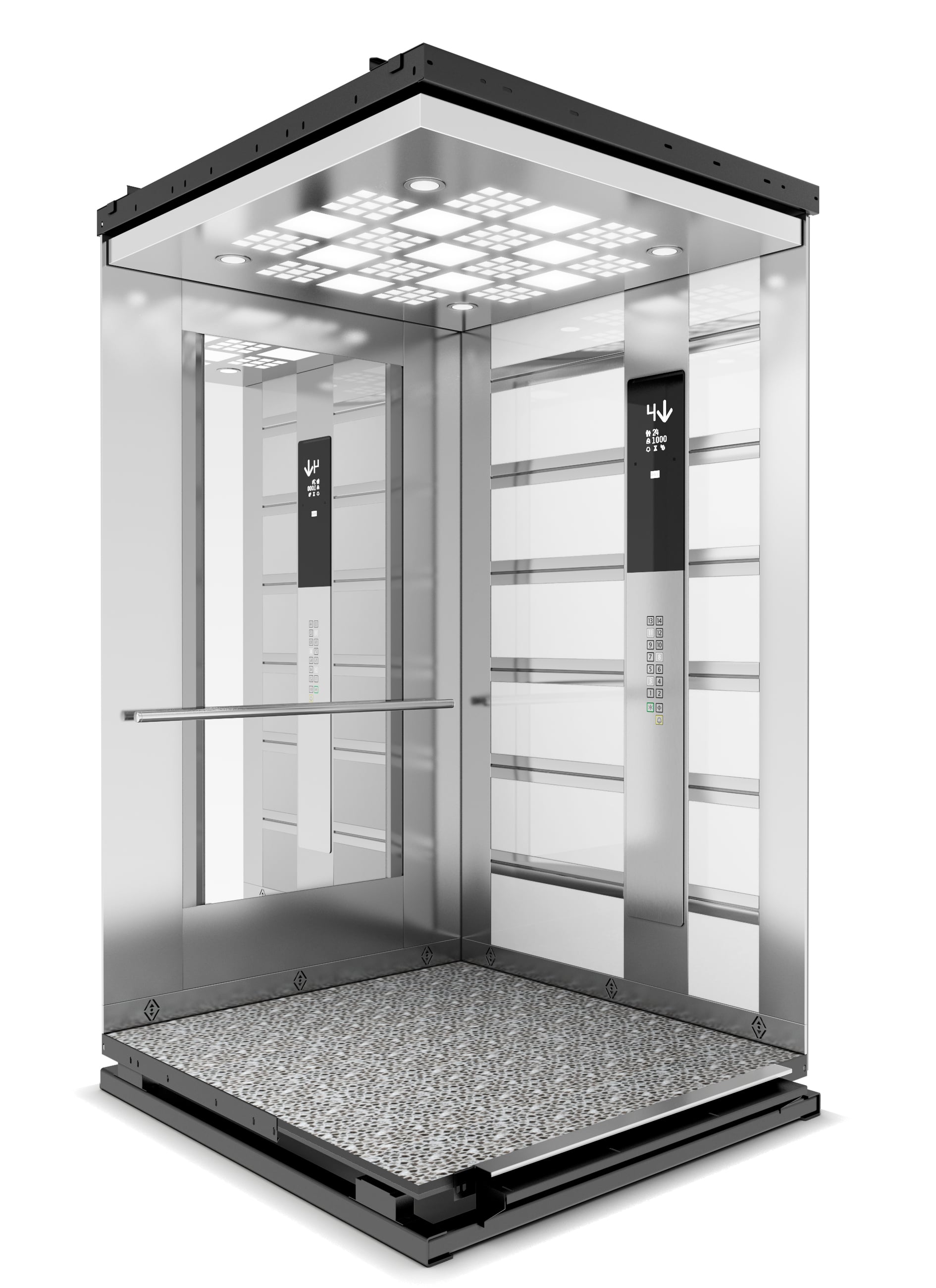 Asansör Kabini D1407 Cam Modeli